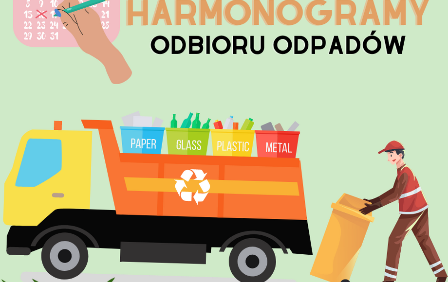 Zdjęcie do Harmonogram odbioru odpad&oacute;w STYCZEŃ - CZERWIEC 2024 r.