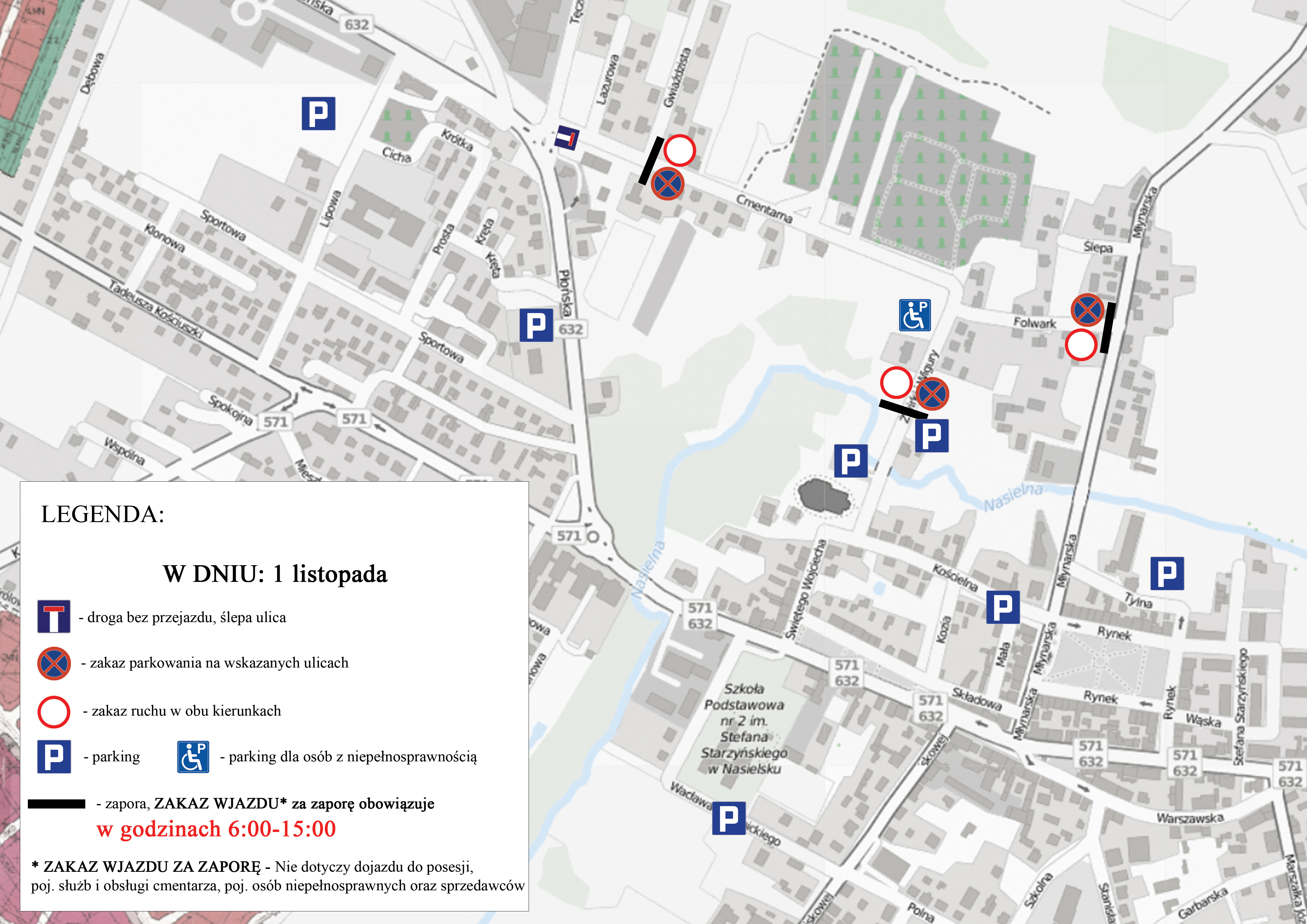 Ograniczenia_w_ruchu_drogowym_w_Nasielsku_1_listopada_2023_mapka