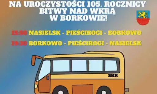 Zdjęcie do Bezpłatny transport na uroczystości w Borkowie w dniu 16.08.2025 r