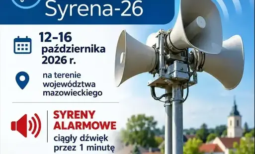 Zdjęcie do Uruchomienie syren alarmowych w ramach ćwiczenia Syrena-26
