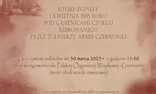 Zdjęcie do Upamiętnienie ofiar radzieckich czołgist&oacute;w