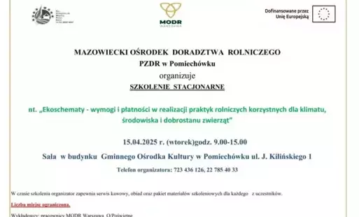 Zdjęcie do MODR zaprasza na szkolenie