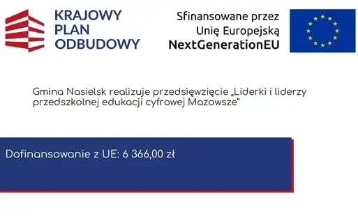 Zdjęcie do Gmina Nasielsk realizuje przedsięwzięcie &bdquo;Liderki i Liderzy Przedszkolnej Edukacji Cyfrowej &ndash; Mazowsze".